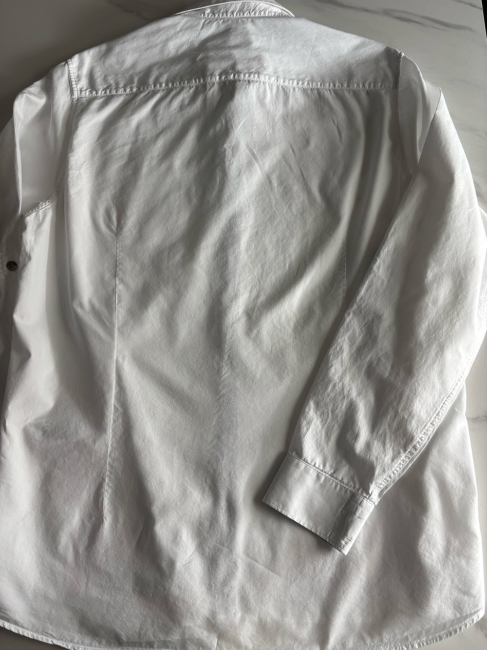 Ted Baker White Long-Sleeve Dress Shirt with Subtle Patterned Inner Collar XL - Picture 2 of 9